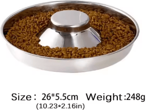Inspire Picks Stainless Steel Dog Bowl, Slow Feeder Dog Bowl, Puppy Weaning Bowl, Pet Feeding Dish, Dog Food Bowl 34cm