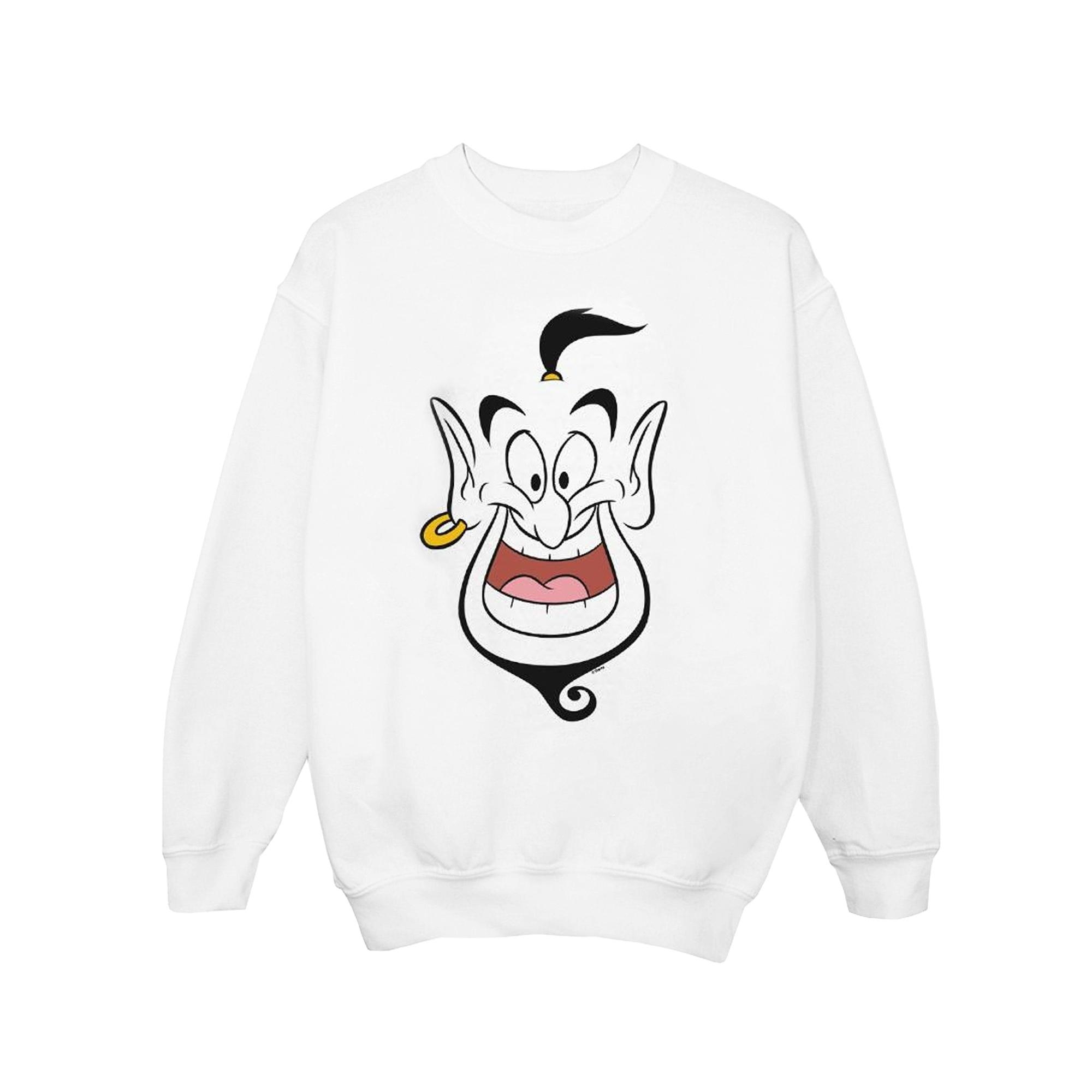 Disney Meisjes Aladdin Genie Gezicht Sweatshirt (Wit)