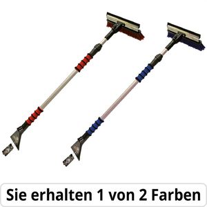 Petex Eiskratzer 46040000, farbig sortiert, 95-150 x 10 cm, mit Schneebesen & Teleskopgriff