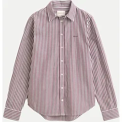 Popeline Bluse mit Streifen Mehrfarbig 40