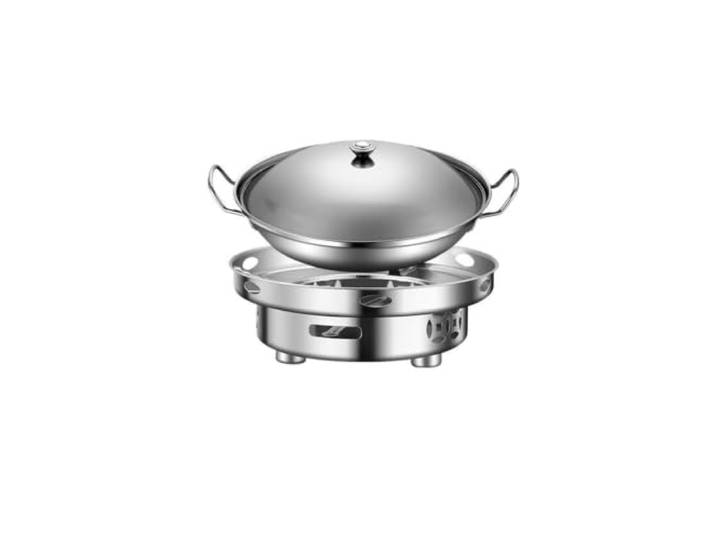 Chafing Dishes for Buffet-Set Chafers for die Gastronomie Speisenwärmer Rund mit Deckel for Servieren von Speisewärmern, Chafer-Servern, Set for Chafing Dishes