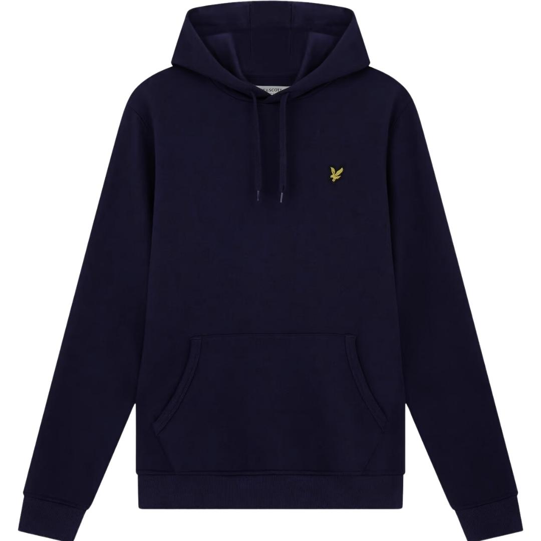 Dunkelblauer Kapuzenpullover mit Lyle & Scott-Logo