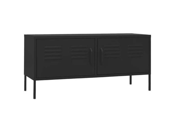 Meuble TV - Meuble de télévision - Noir 105x35x50 cm - en Acier