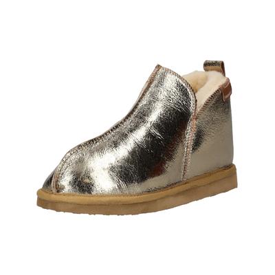 Hausschuh SHEPHERD "Shepherd Hausschuhe Leder", Damen, Gr. 42, silber (gold), Leder, Schuhe Hausschuh