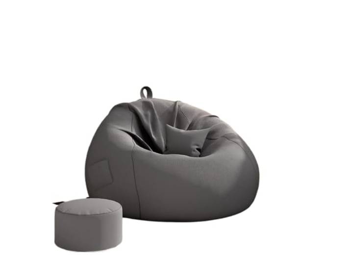 Cremefarbener, minimalistischer Lazy Sofa-Stuhl for kleine Räume Stilvoller cremefarbener Sofastuhl, perfekt for kleine Räume und gemütliches Lesen.(Deep Grey,M)