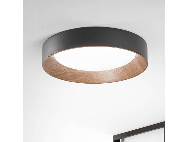 Luce Ambiente Design LED Deckenlampe Arka, schwarz, für Wohn- / Esszimmer, Metall, Modern, LED Deckenleuchte