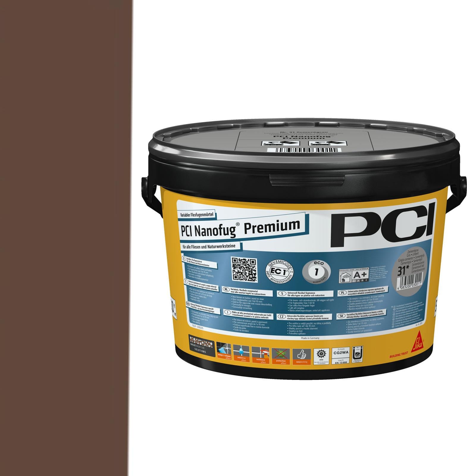 PCI Nanofug Premium flexibele voegmortel, 5 kg, mokka