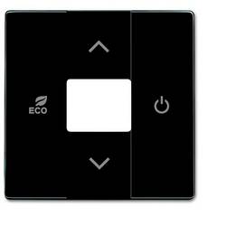 Busch-Jaeger Abdeckung Abdeckung, Temperaturregler Carat Schwarz-Grau, Anthrazit 2CKA006220A0074 1 St.
