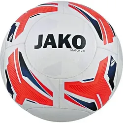 JAKO Spielball Match 2.0, Größe 5 in Weiß Weiß