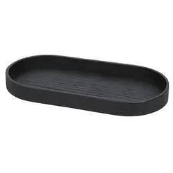 Wood Tray Oak Black Small
