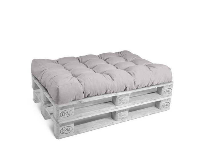 Coussin d'assise de palette Outdoor Eco Style 120x80cm gris clair
