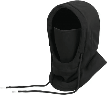 Inspire Curations ThermaHood Fleece Balaclava Mask Windproof Winter Face & Neck Cover black