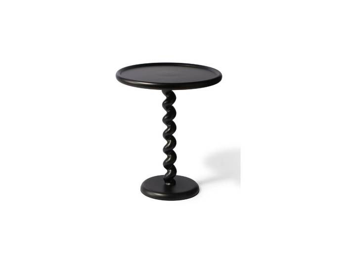 Table d'appoint en fonte d'aluminium noir Twister