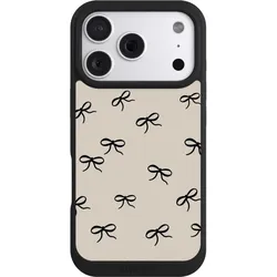 Nivocase Handyhülle für Apple iPhone 18 Pro Hülle NIVOpure Case Schwarz Muster Schleife Schleifen (Apple iPhone 18 Pro), Smartphone Hülle, Schwarz