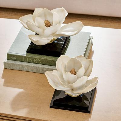 "Magnolia Flower Sculpture - Large (8-1/4"" W) - Grandin Road"
