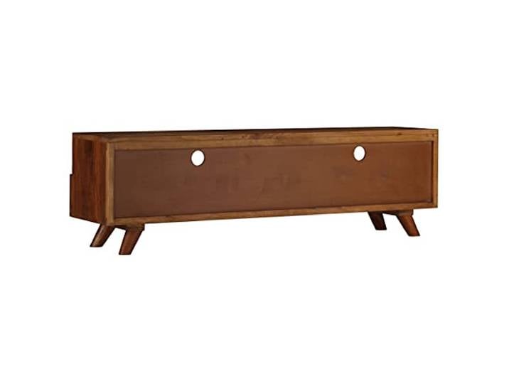 KGHERMDF TV-Schrank Altholz Massiv 140x30x40 cm Handgefertigt, 2 Fächer, 2 Ablagen, Stabil, Retro Design, Vielseitig Nutzbar