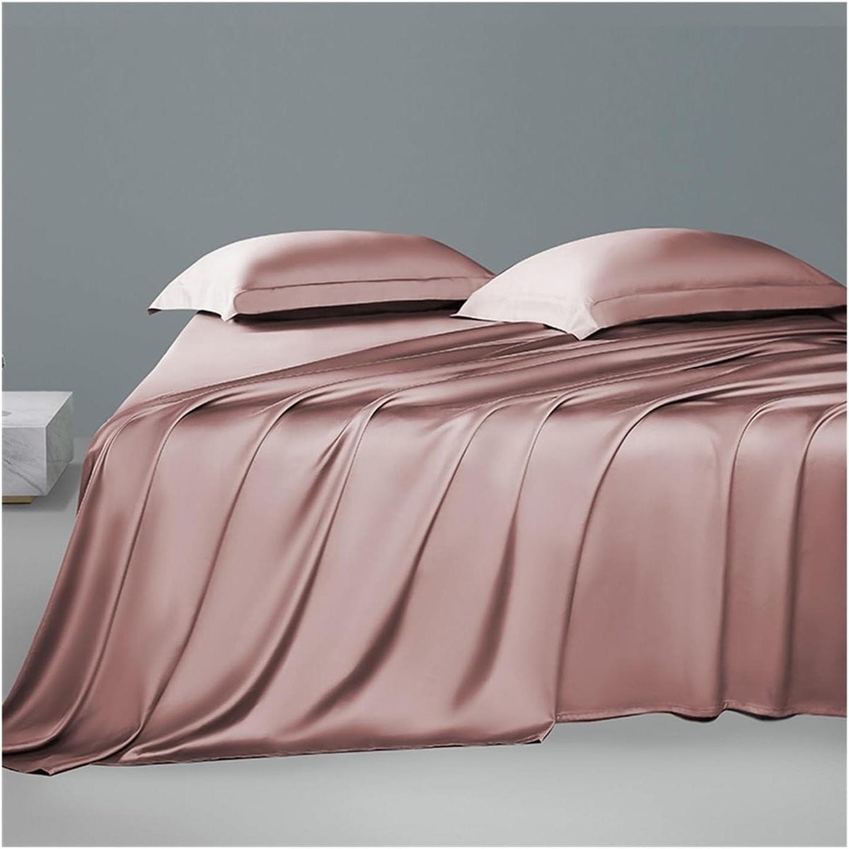 Luxe katoenen plat laken met 500 draden - Bruin - 245 x 270 cm
