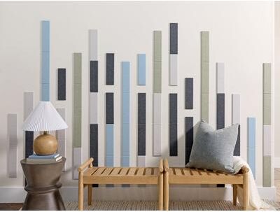 Felt Right Nantucket Bamboo Design   Sound Dampening Pinnable Tiles