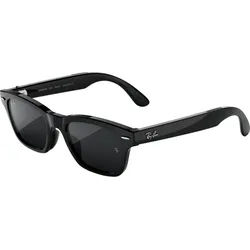 META Meta Audio Burbank, Schwarz glänzend, Gläser: Transitions® Grau, Reine AI Glasses, Unisex Glasses