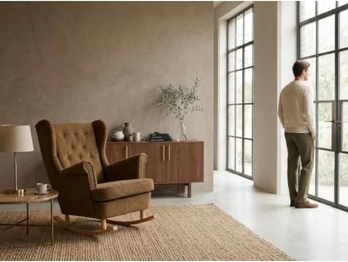 Family Meble Schaukelsessel Diana Aura – skandinavischer Sessel – Variante Monolit 9