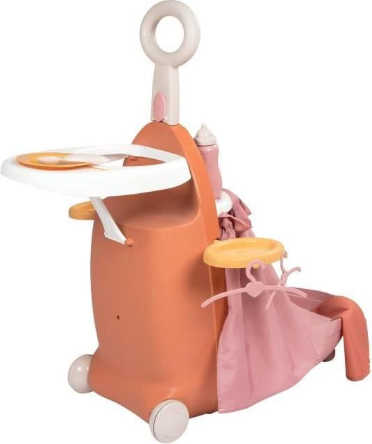 Smoby Baby Nurse 3-in-1 kinderkamerkoffer speelset met slaapgedeelte, eethoek en 6 accessoires voor poppen tot 42 cm