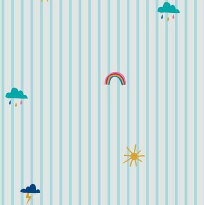 Joules Whatever the Weather Icons Haze Blue Wallpaper