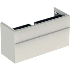 Geberit Smyle Square Waschtisch-Unterschrank 500355JL1 118,4x61,7x47cm, sandgrau hochglanz, 2 Schubladen