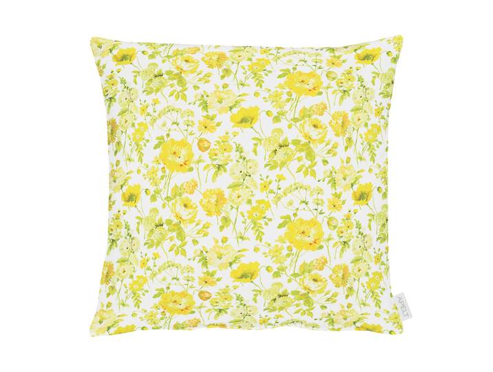 Housse de coussin 6911 Jaune/Blanc/Jaune 49 x 49cm Tissu mélangé