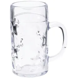 MONOUSO - Wiederverwendbares Durable Bierkrug SAN Weiß 500ml (1 Stück)