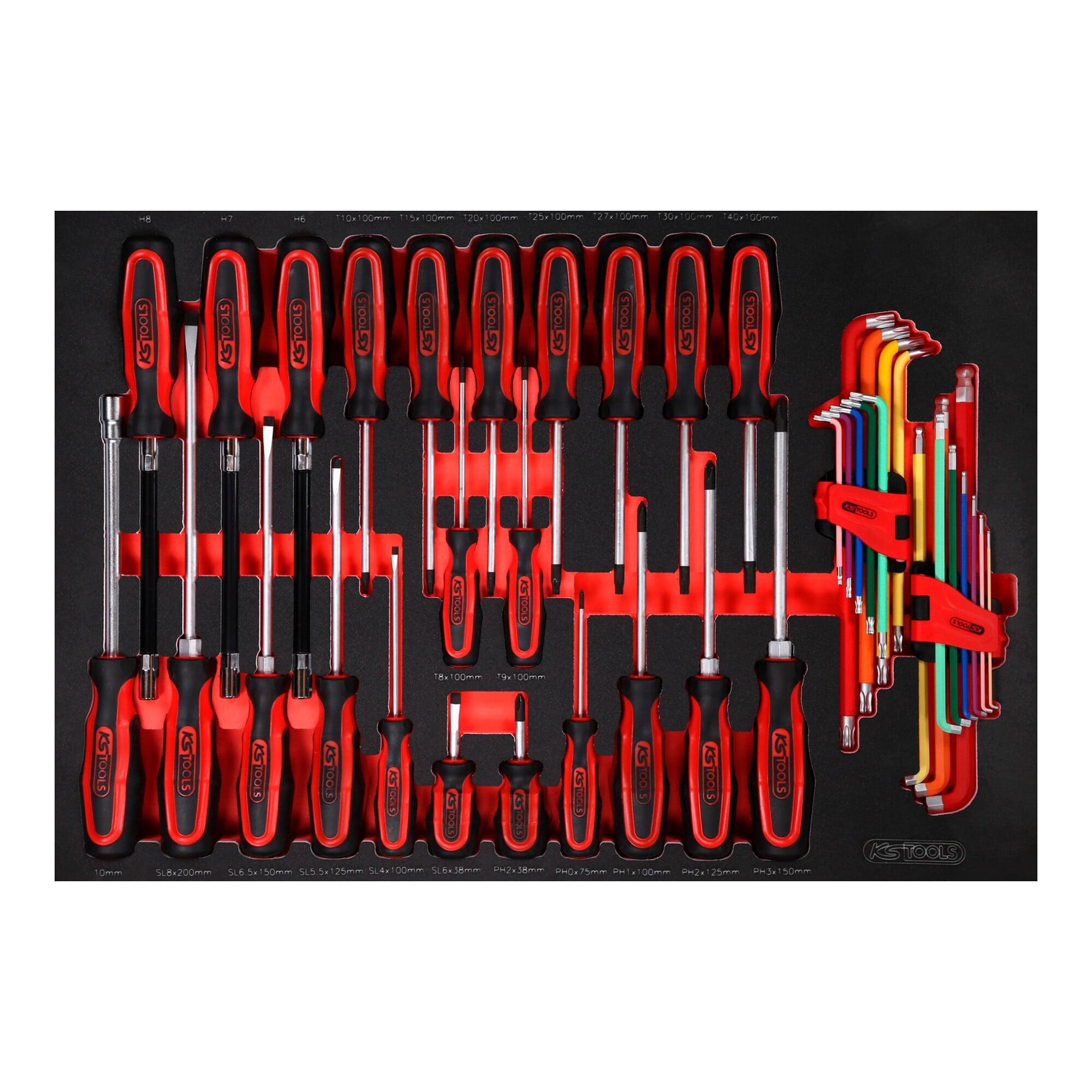 KS Tools Schraubendreher-Satz in Schaumstoffeinlage, 41-tlg (811.0041)