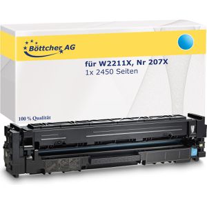 kompatibel für HP 207X, W2211X, 2450 Seiten, cyan Kompatibler Toner