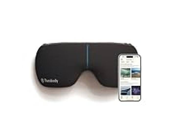 Therabody SmartGoggles 2.0 Masque Chauffant Pour Les Yeux, Masque De Sommeil Occultant & Massage Des Tempes Pour Relaxation Personnalisée - Soulagement Des Maux De Tête