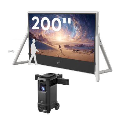 soundcore Nebula X1 Pro 4K Projector | World's First Mobile Theater Station Nebula X1 Pro + 200-Inch Inflatable Screen Bundle