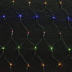 Hellum Lichternetz Innen/Außen 100 LED Mehrfarbig, Warmweiß 577044