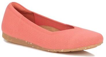Women's Niki Stretch Knit Flat by Ros Hommerson in Coral (Size 11 M)