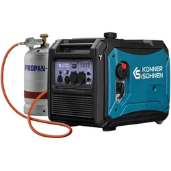 "Könner & Söhnen" LPG/Benzin-Inverter-Generator KS 4000iEG S - 4kW Nennleistung - Benzin / Gas Motor - 230V
