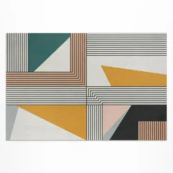TEPPICH 80x120 cm Lineare Abstraktion Bauhaus