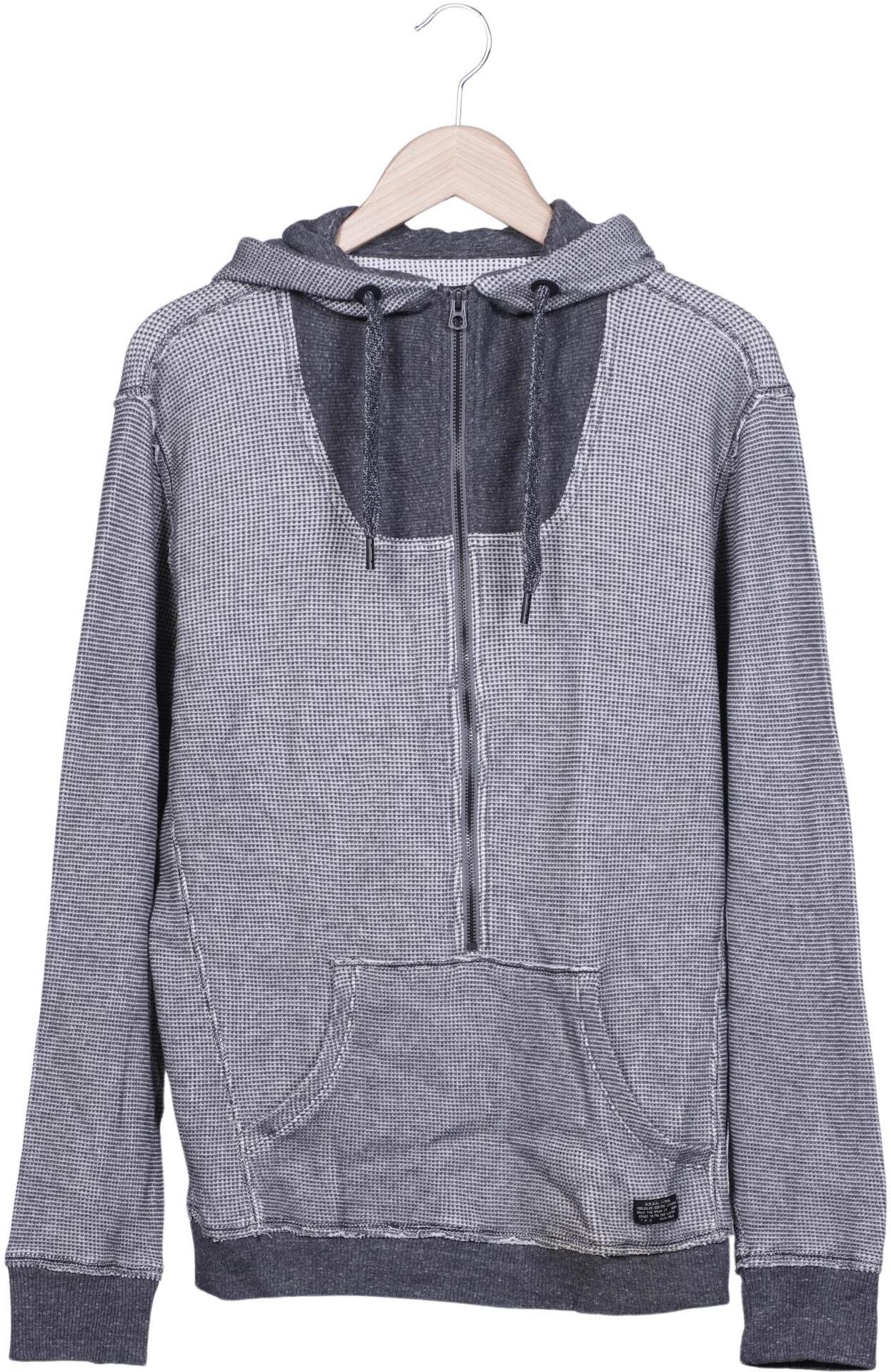 Diesel Herren Kapuzenpullover, Grau, Gr. L, Baumwolle - Second Hand