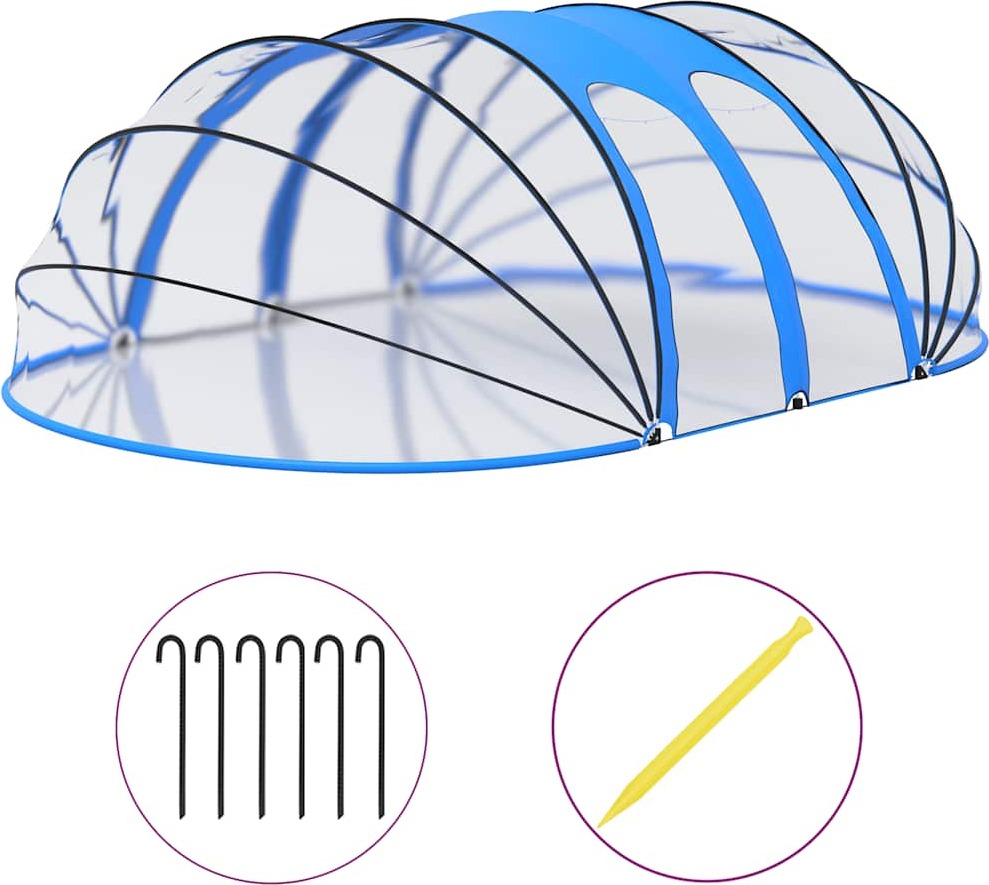 vidaXL Pool-Kuppel Oval 620x410x210 cm