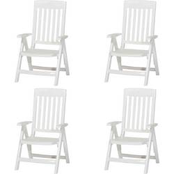 Sieger Palma Klappsessel 4er-Set, Kunststoff, weiß N01317