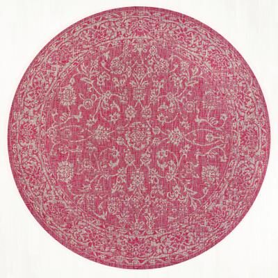 JONATHAN Y Sinjuri Bohemian Textured Weave Floral Indoor/Outdoor Area Rug