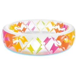INTEX 56494NP Planschbecken Pinwheel Ø229cm aufblasbar bunt für Kinder & Familie