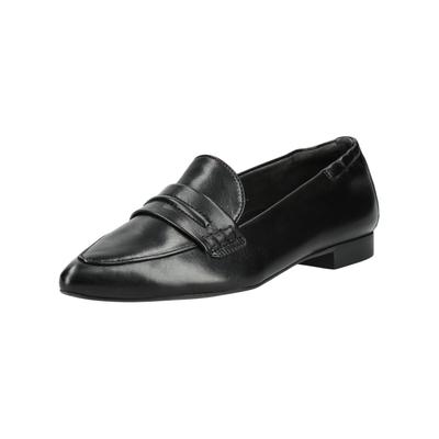 Slipper PAUL GREEN "Paul Green Ballerinas Glattleder", Damen, Gr. 38, schwarz, Glattleder, Schuhe Slipper
