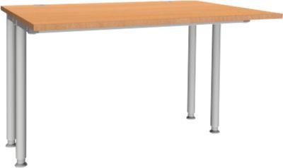 Schäfer Shop Genius Schreibtisch MODENA FLEX, Breite 1200 mm, beidseitig verkürzt, Buche