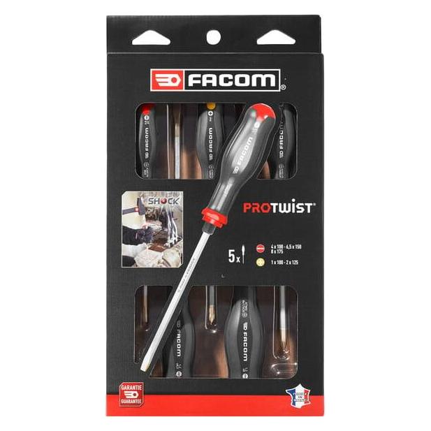 Facom ATWCK.J5PB Protwist Schraubendreher-Set 6-seitig 5-teilig (ATWCK.J5PB)