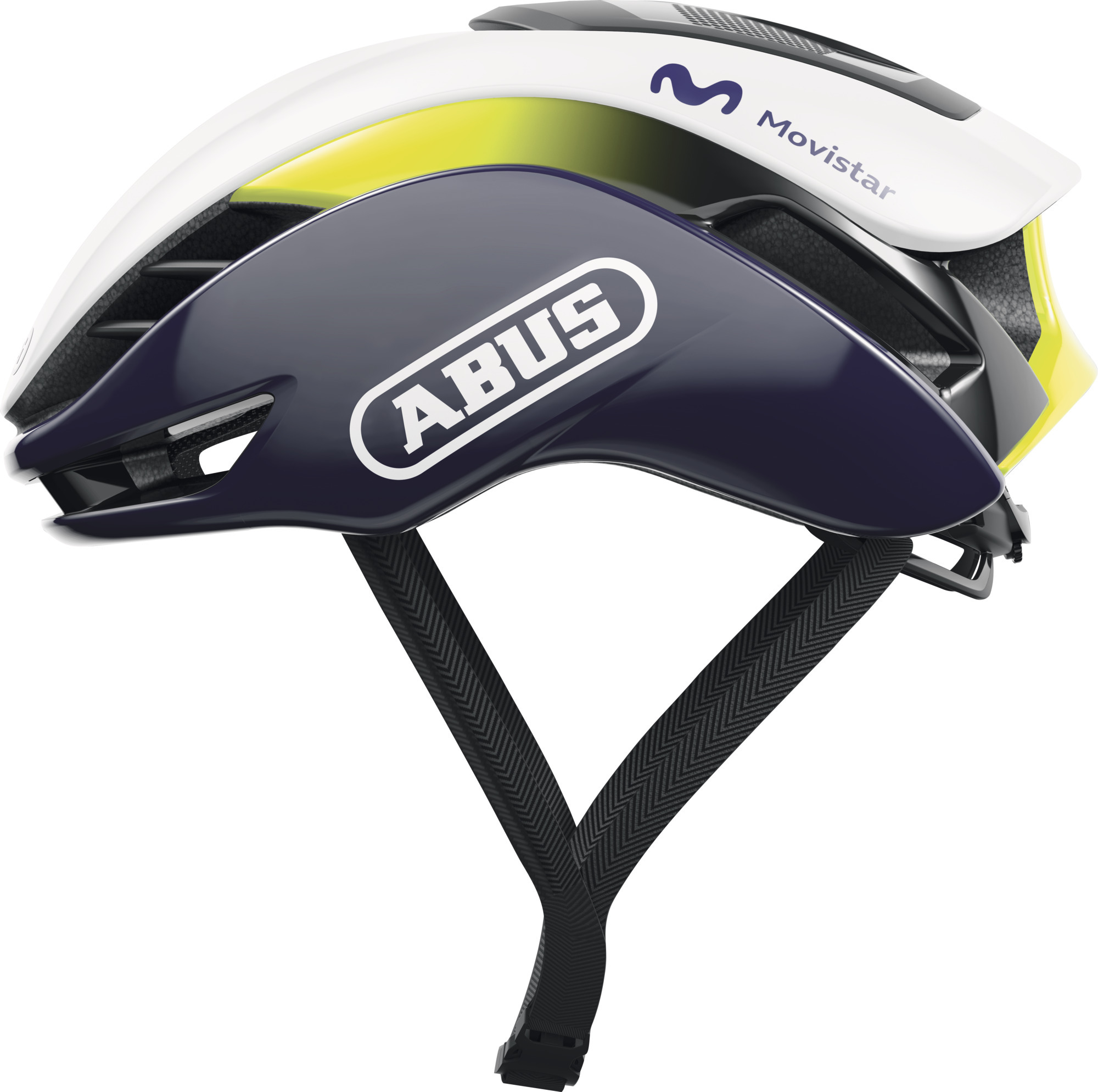 ABUS Rennradhelm GameChanger 2.0 - High Performance Aerohelm mit optimierter Aerodynamik und Belüftung - für Damen und Herren - ovistar Team 24, Größe L (57-61 cm)
