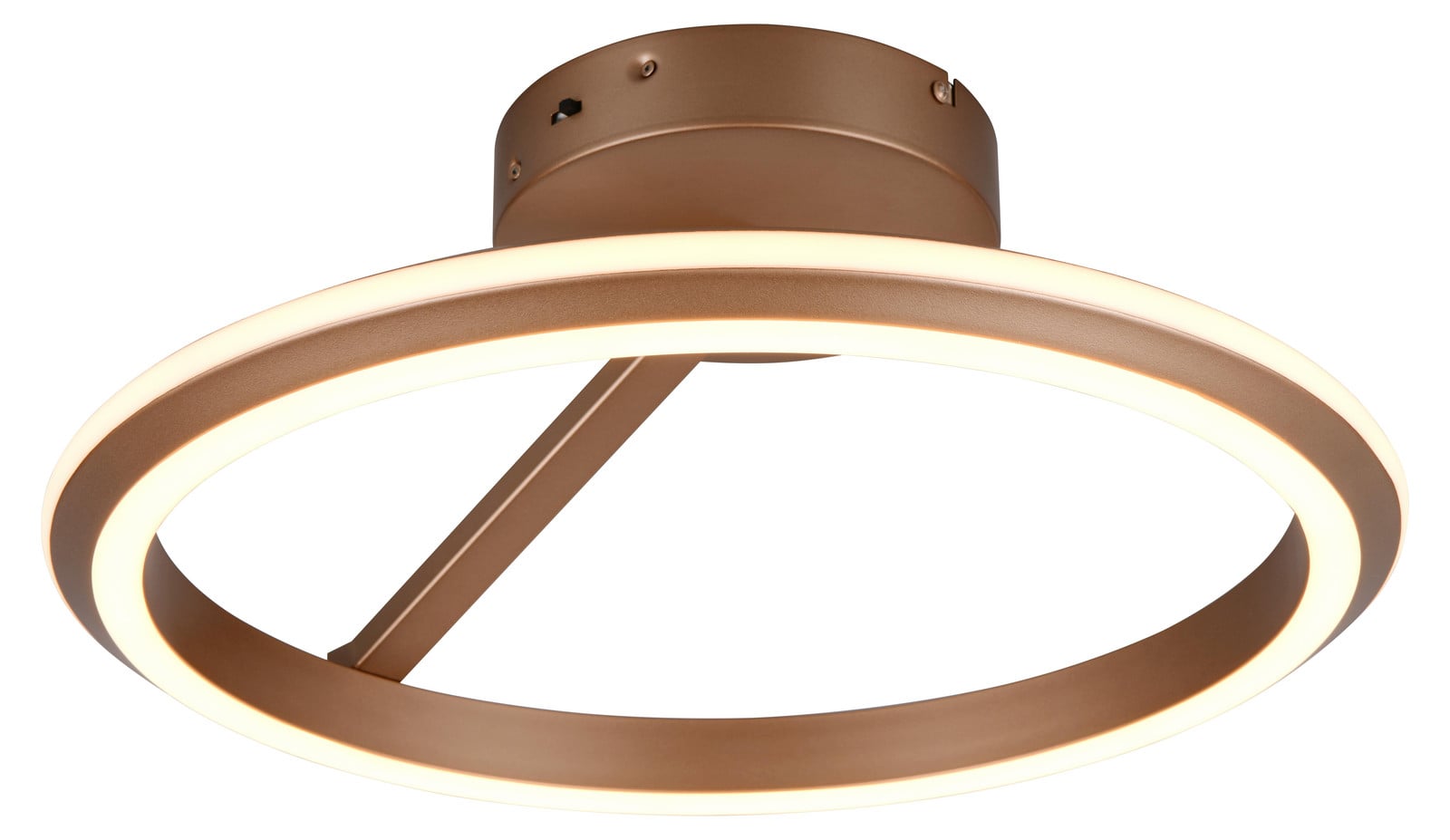 Trio Amador Ronde Plafondlamp Mokka Bruin met LED en Dimfunctie