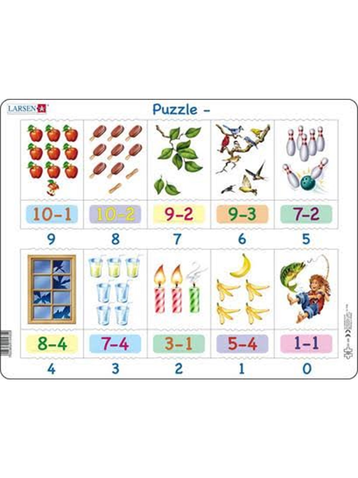Larsen Puzzles Puzzle Puzzle Minus - 20-teilig, Maxi (36.5x28 2D Puzzles