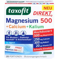 Taxofit Magnesium 500 + Calcium + Kalium Direkt 20 ST