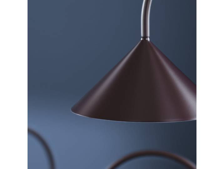 Grasp LED-Akku-Tischleuchte H47 Dunkelrot - Frandsen - Balkon - Design - Metall - Einflammig